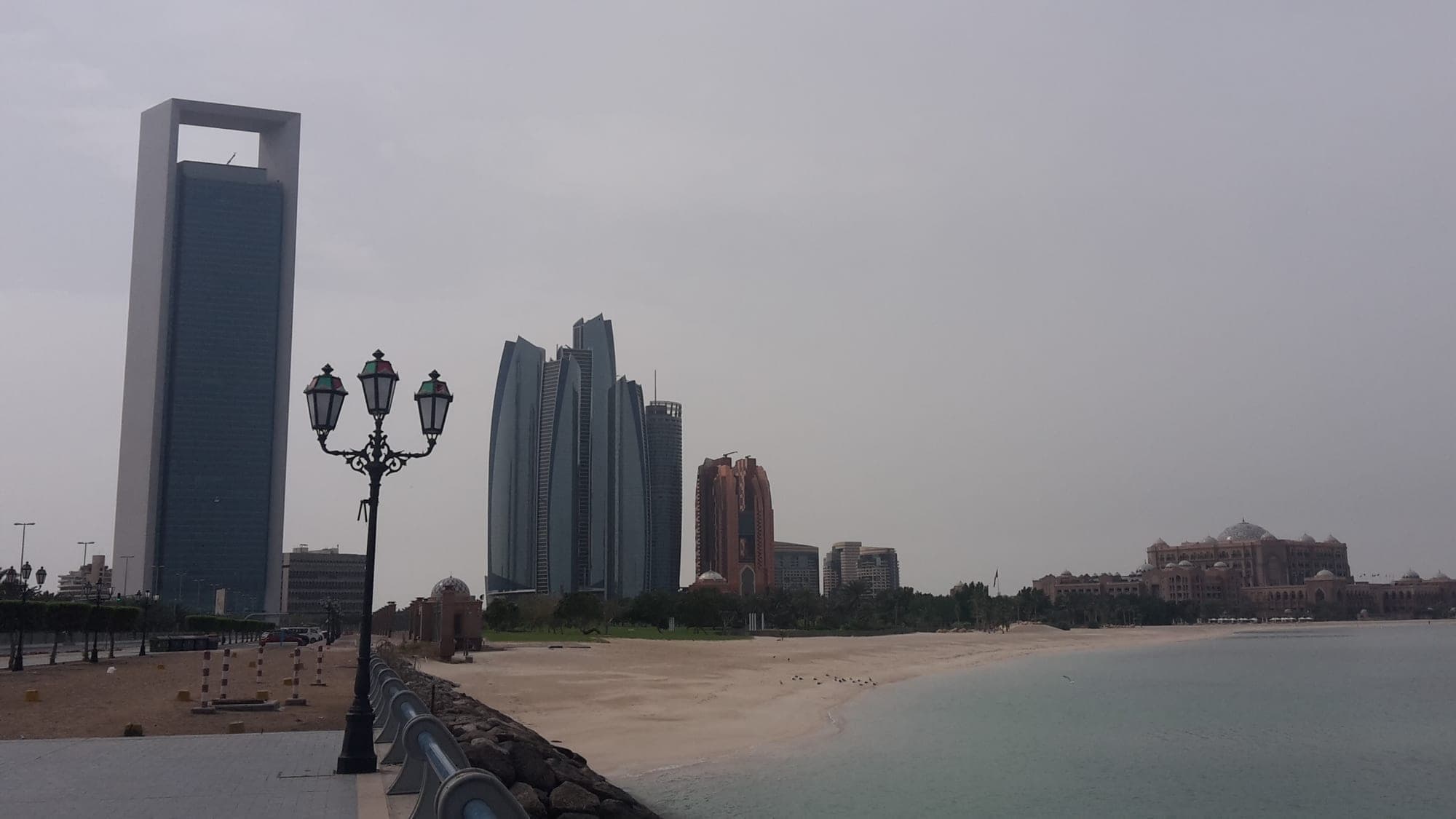 Emirates Palace and the Abu Dhabi skyline
