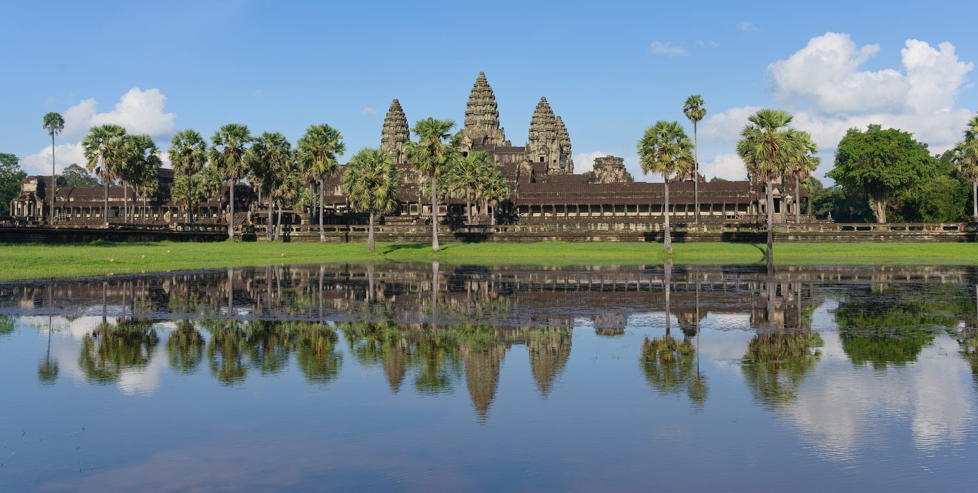 Angkor Wat reflected in the water