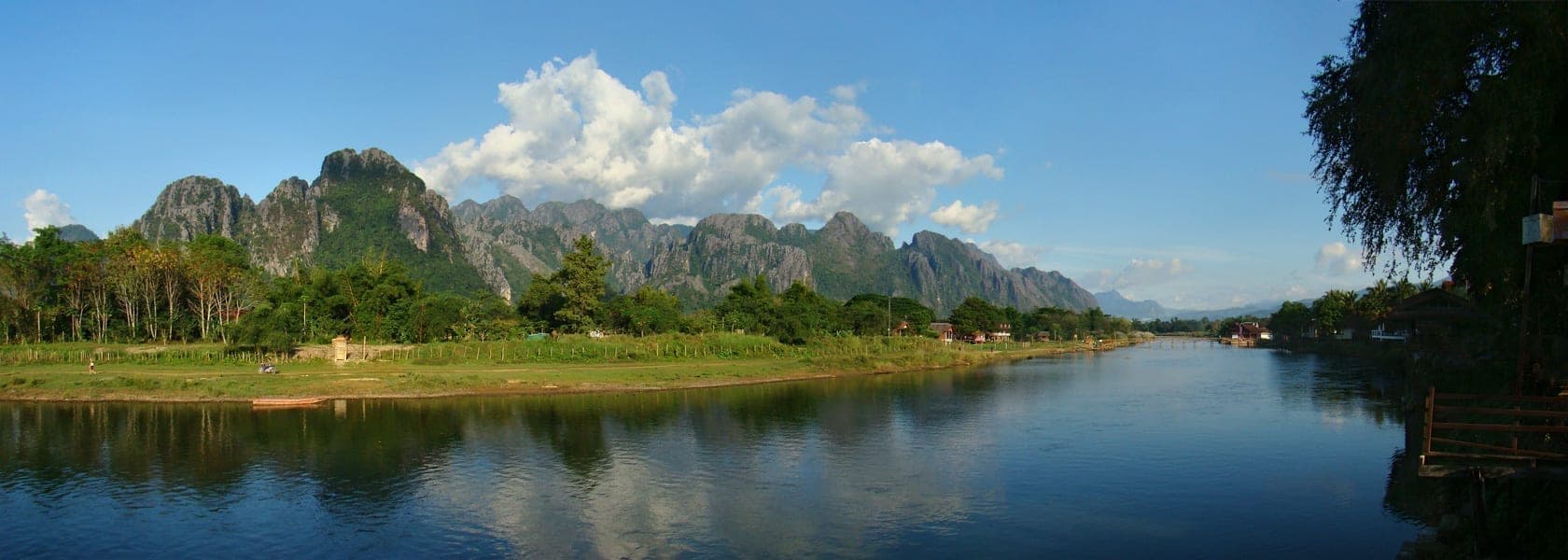 Karst mountains along the Nam Song river at Vang Vieng