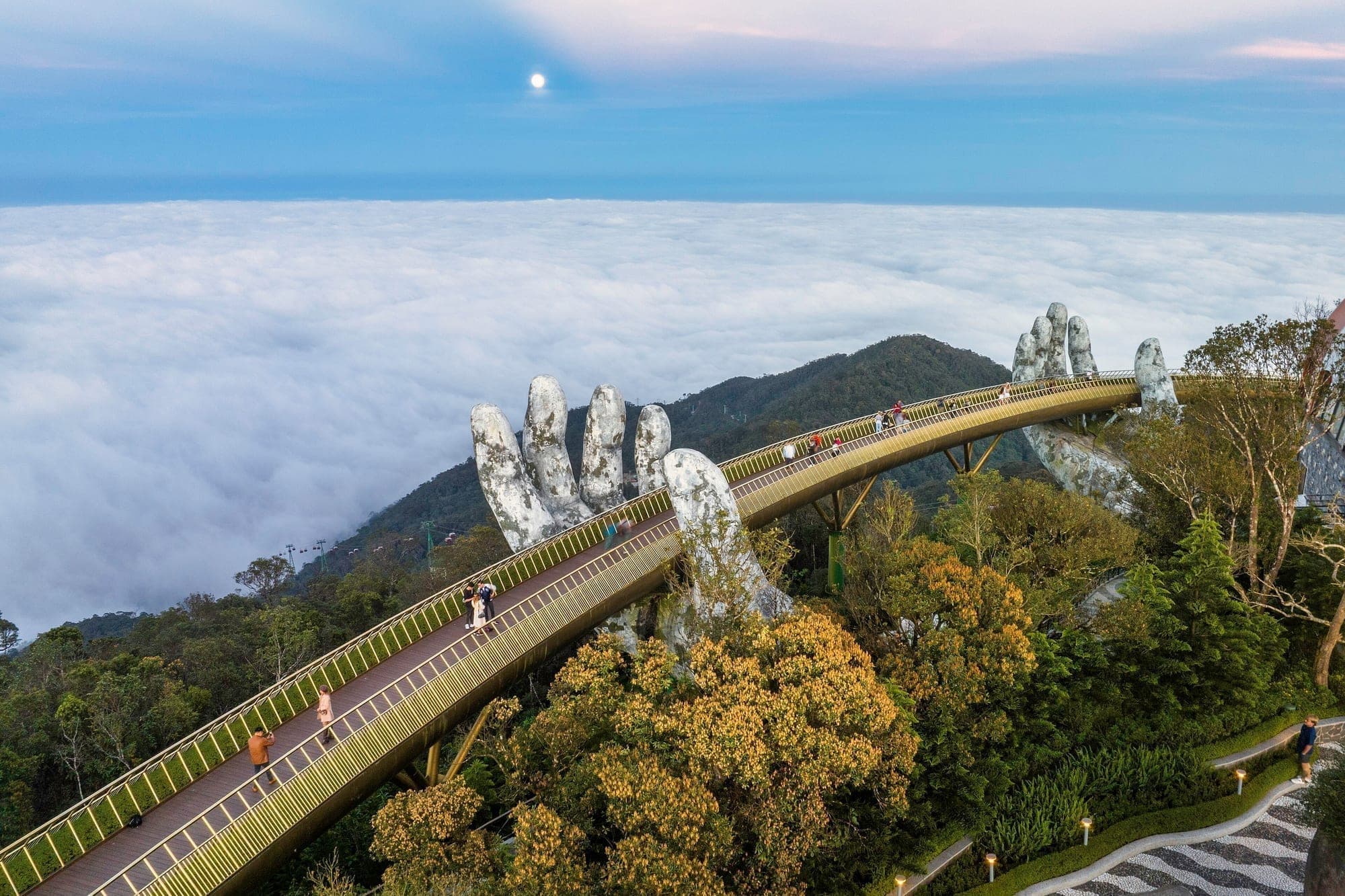 The Golden Bridge at Ba Na Hills near Da Nang