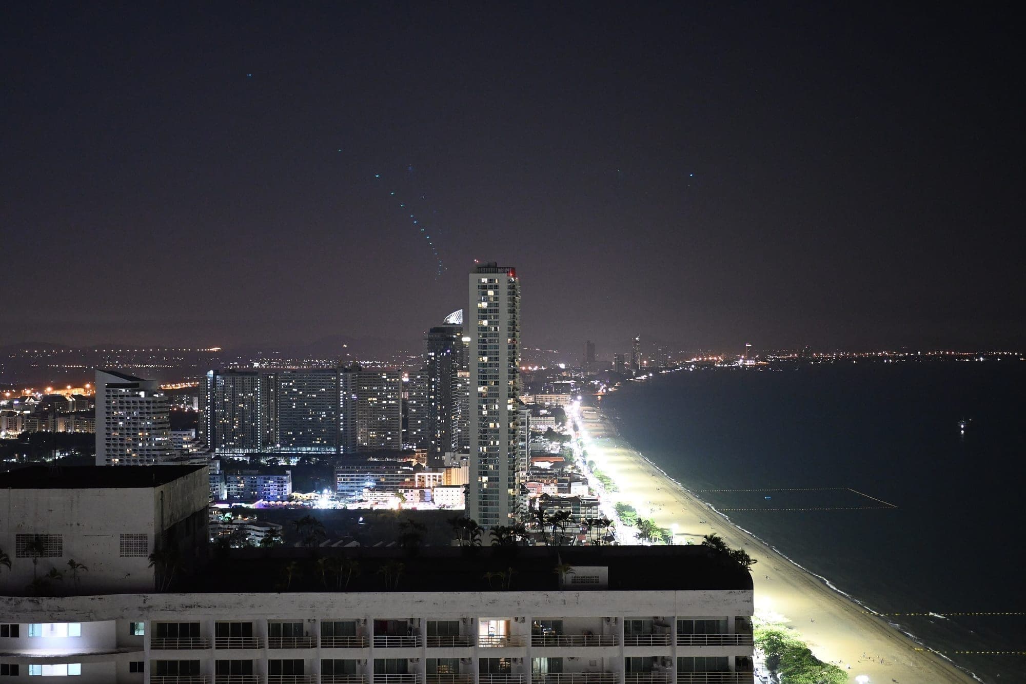 The beach and bay at Pattaya