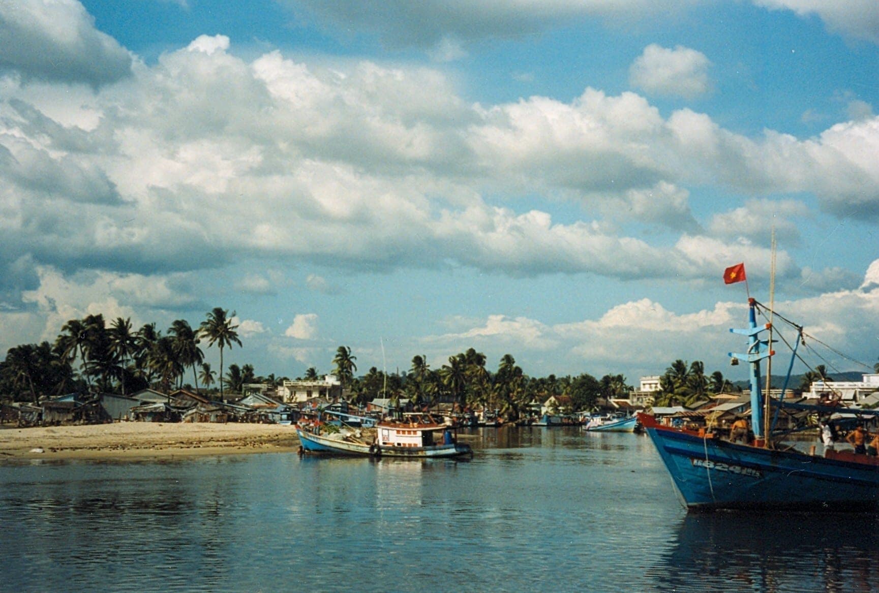 Fishing boats in the harbour at Dương Đông